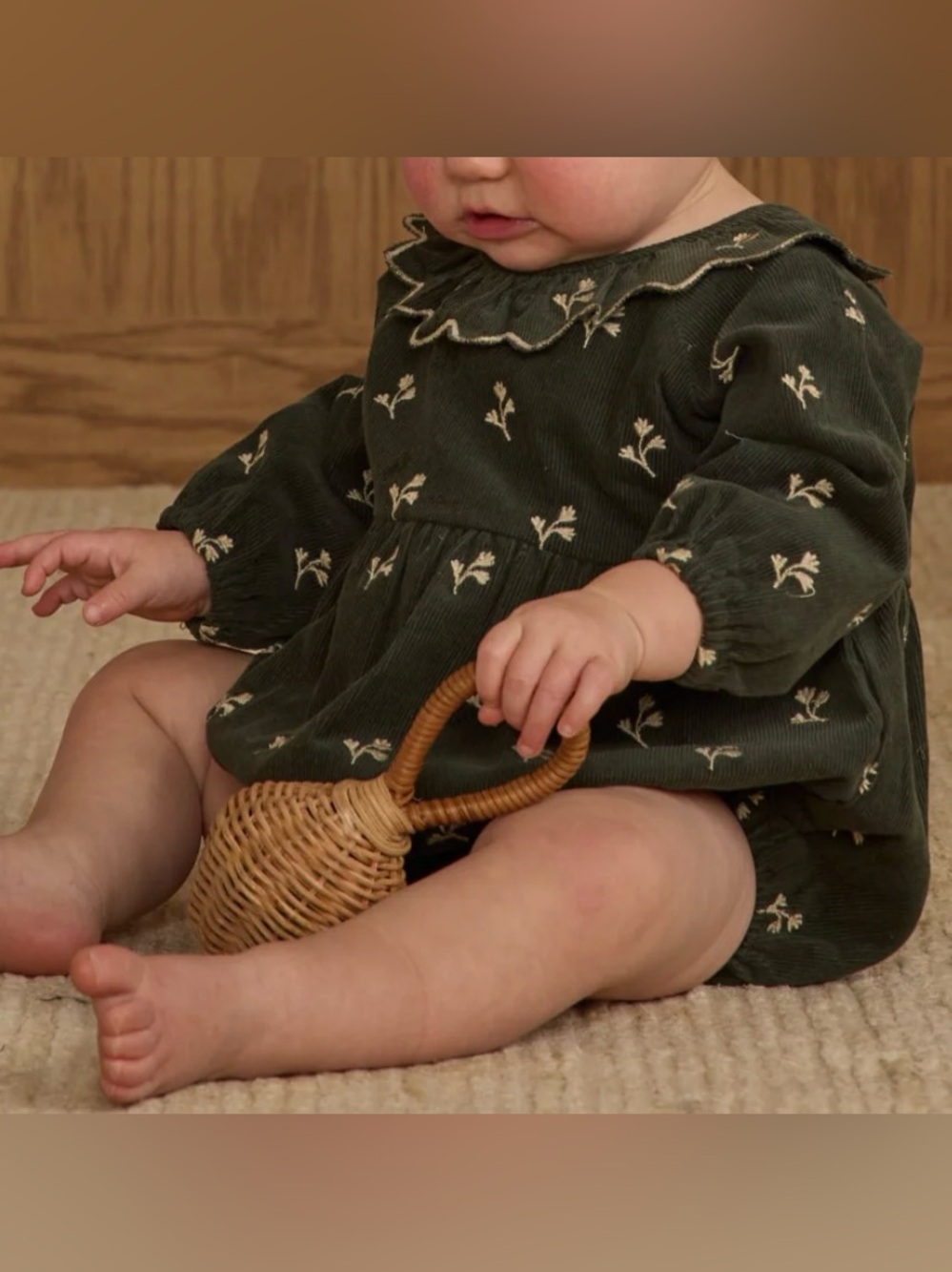 Rylee + Cru Freya Romper Blossom Embroidery | 3–6M